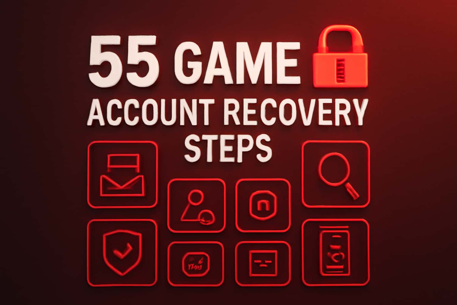 Visual representation of the 55 Game account recovery process.