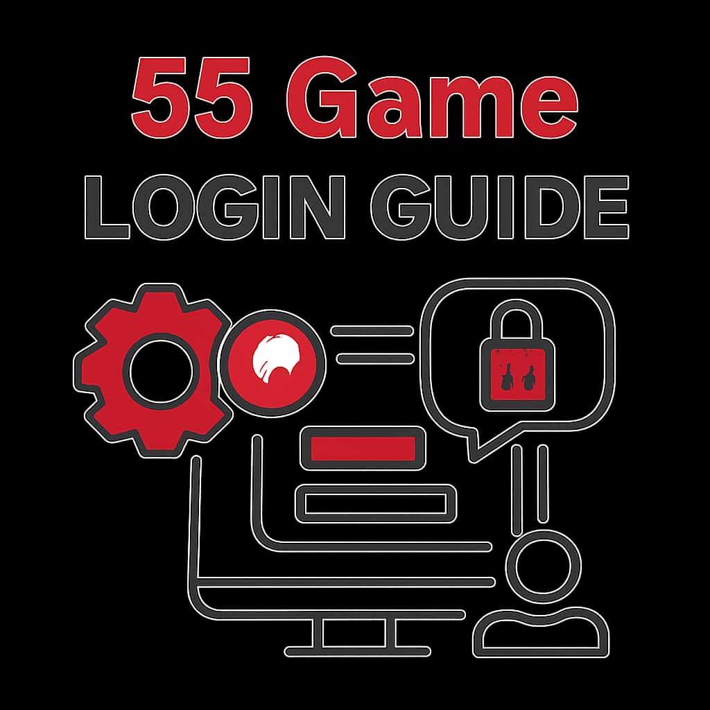 Diagram illustrating the login process of the 55 Game.