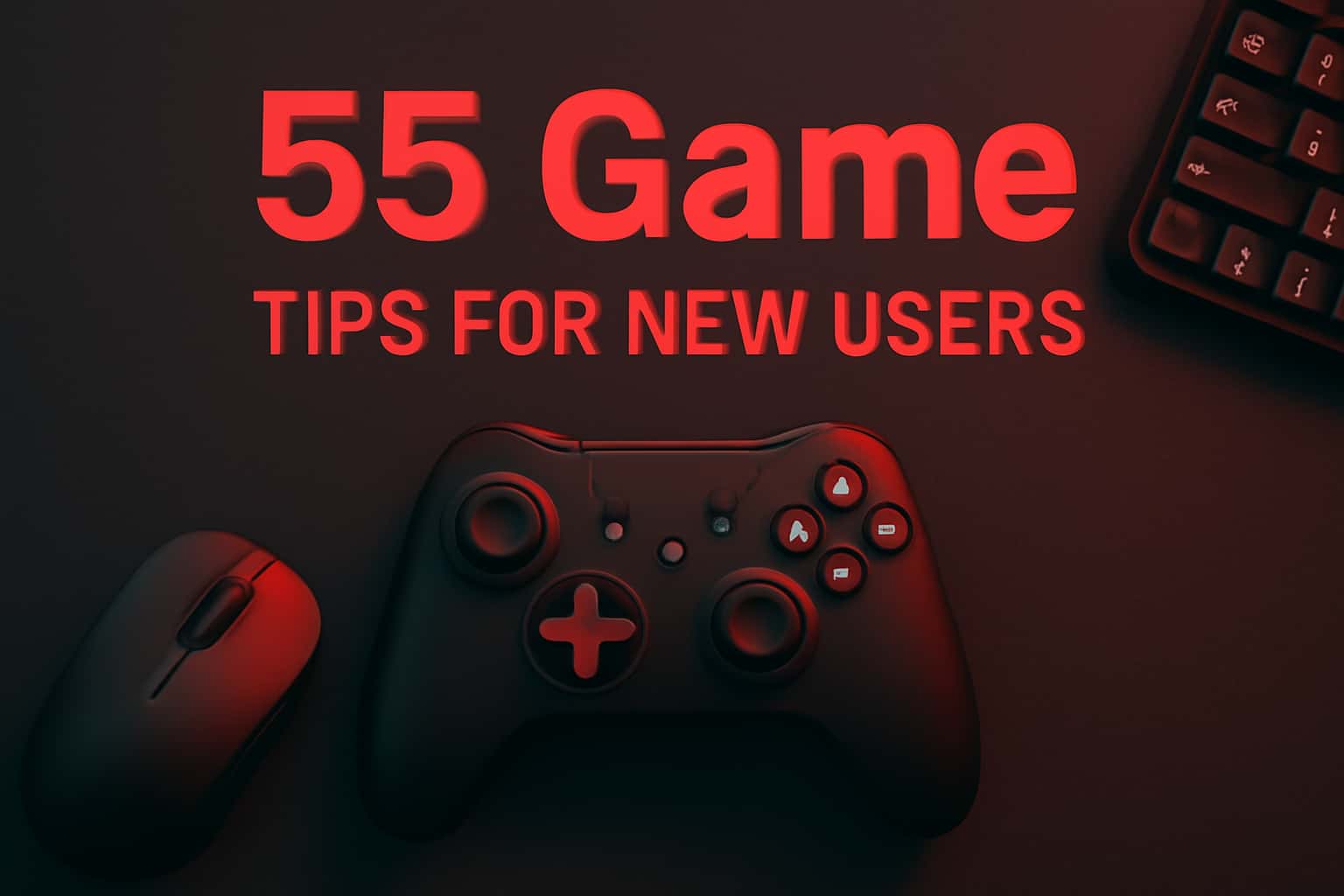 An informative visual representation of 55 Game tips for new users.