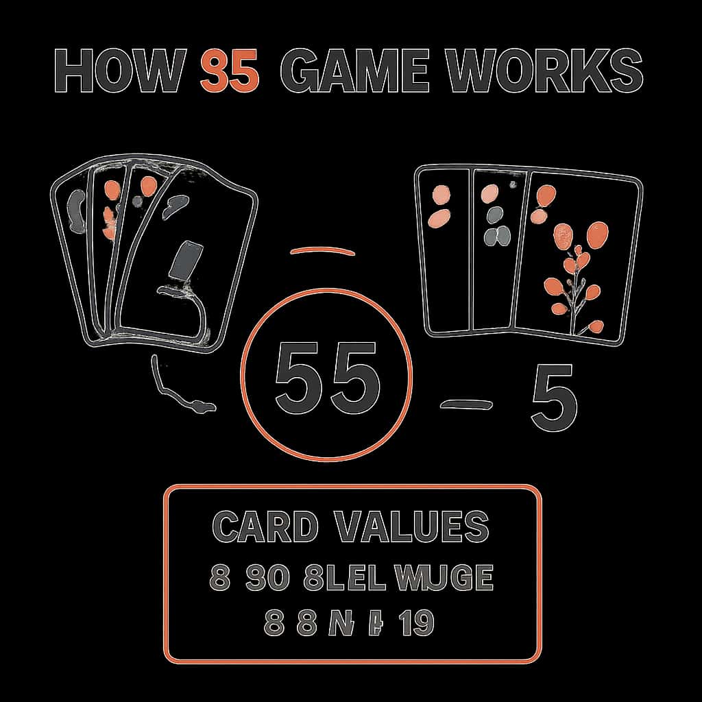 Diagram explaining key features of 55 Game.