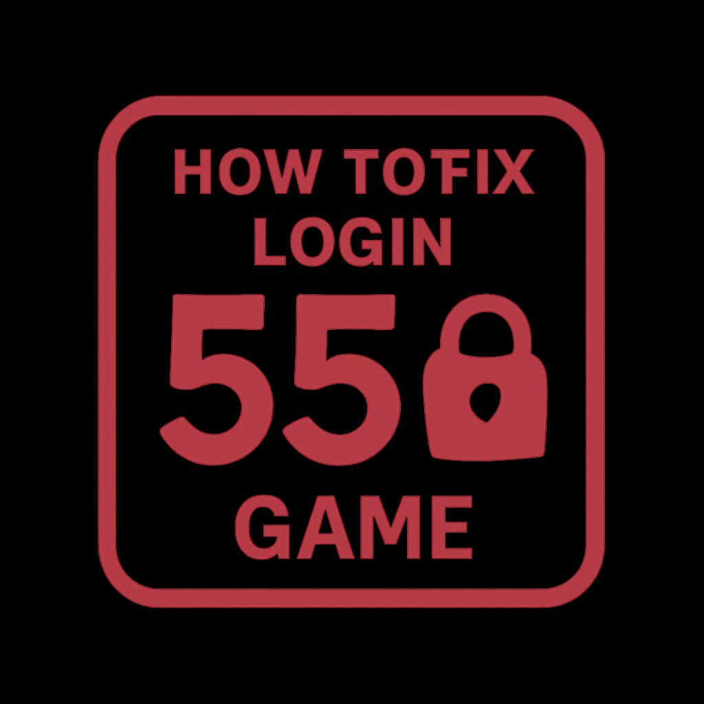 An icon representing help with 55 Game login issues.