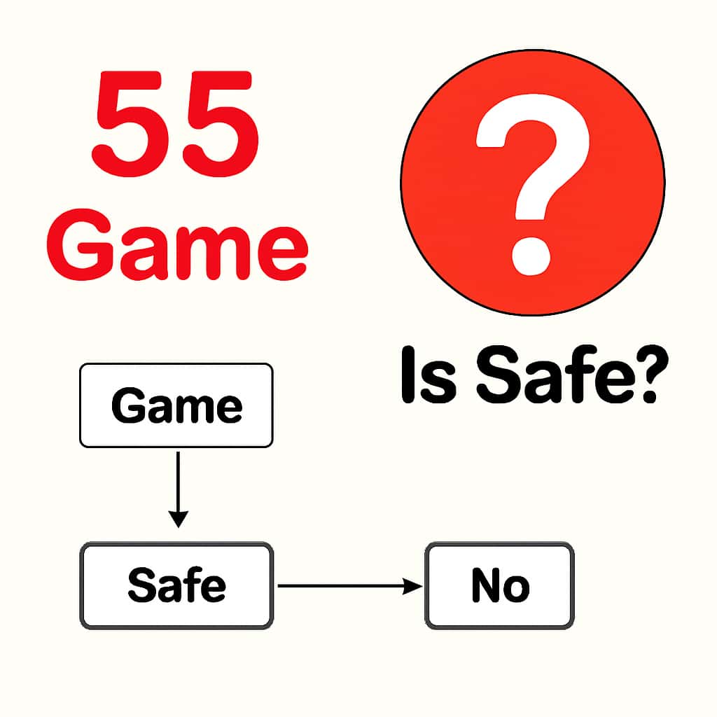 A diagram explaining safety measures of 55 Game.