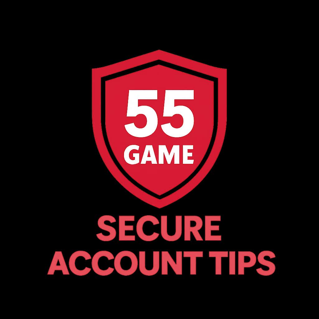 Icon representing secure account tips for 55 Game.