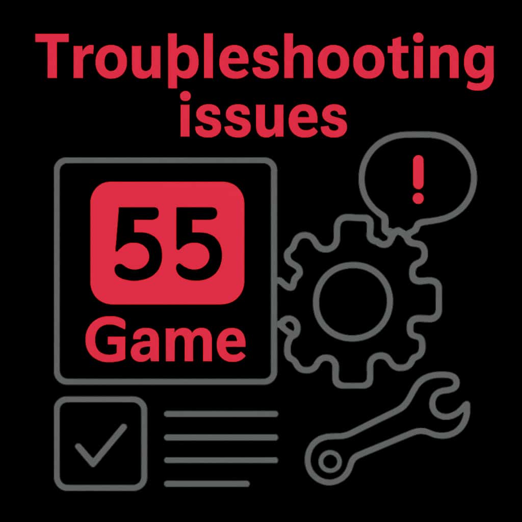 An educational diagram related to troubleshooting in 55 Game.